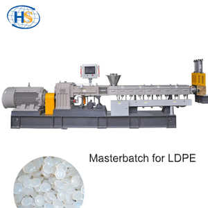 Máquina masterbatch del extrusor de tornillo gemelo para la película HDPE LLDPE LDPE