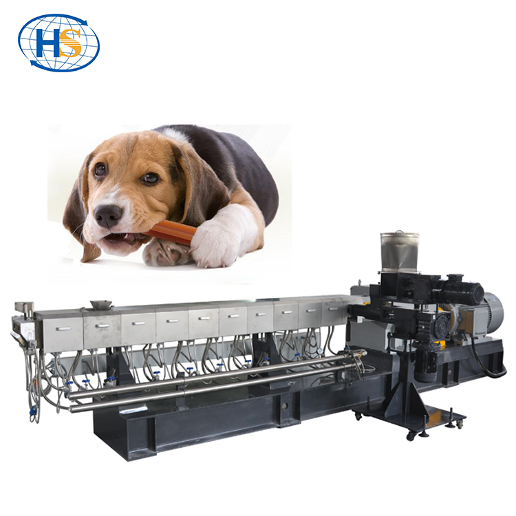Máquina extrusora de doble tornillo de diseño especial para hacer golosinas para perros